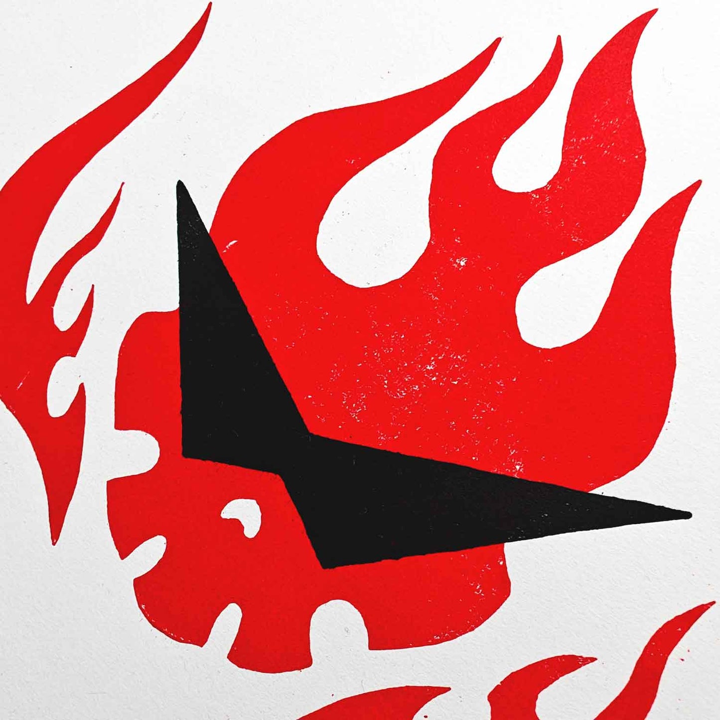 Gurren Lagann Team Dai-Gurren Logo - woodcut print