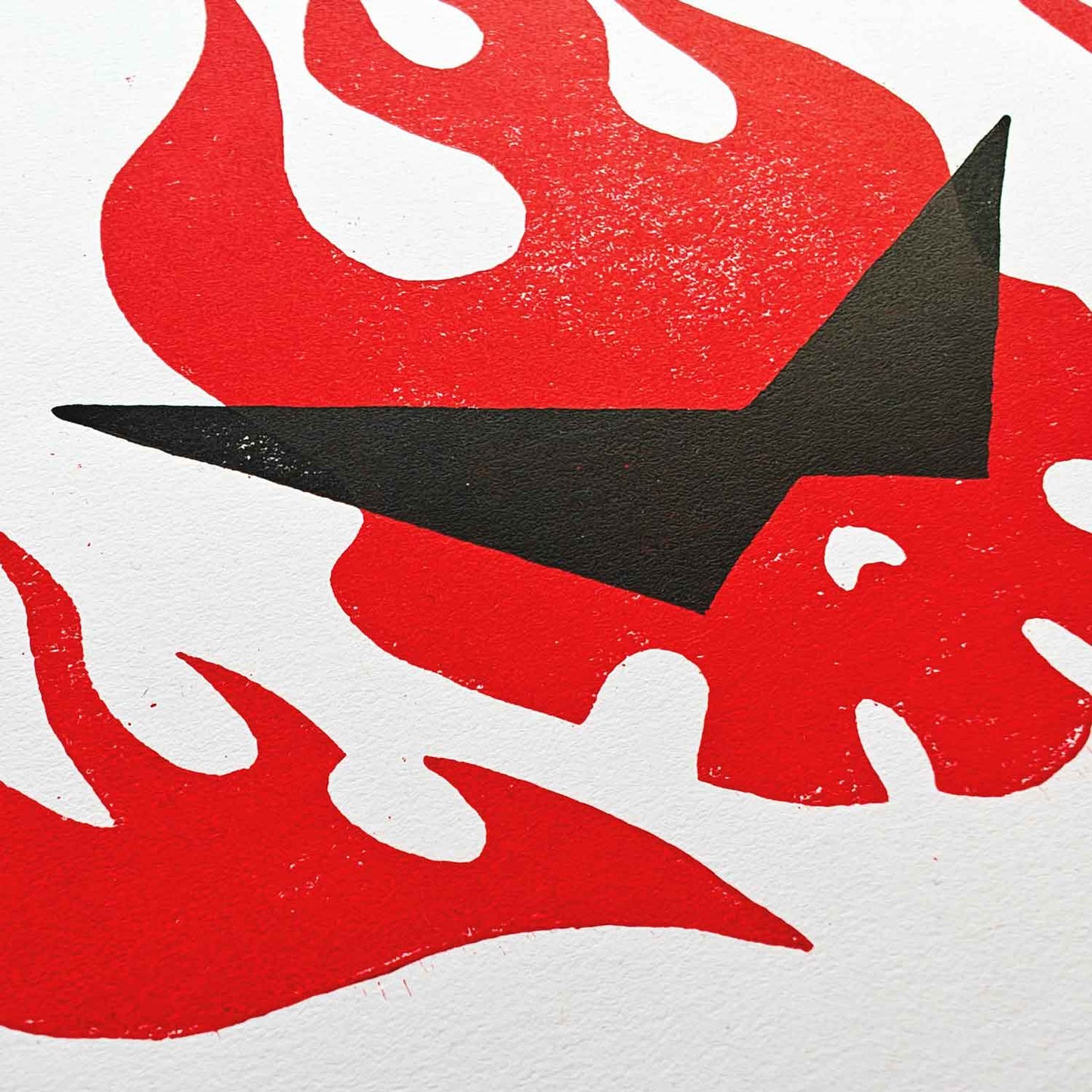Gurren Lagann Team Dai-Gurren Logo - woodcut print
