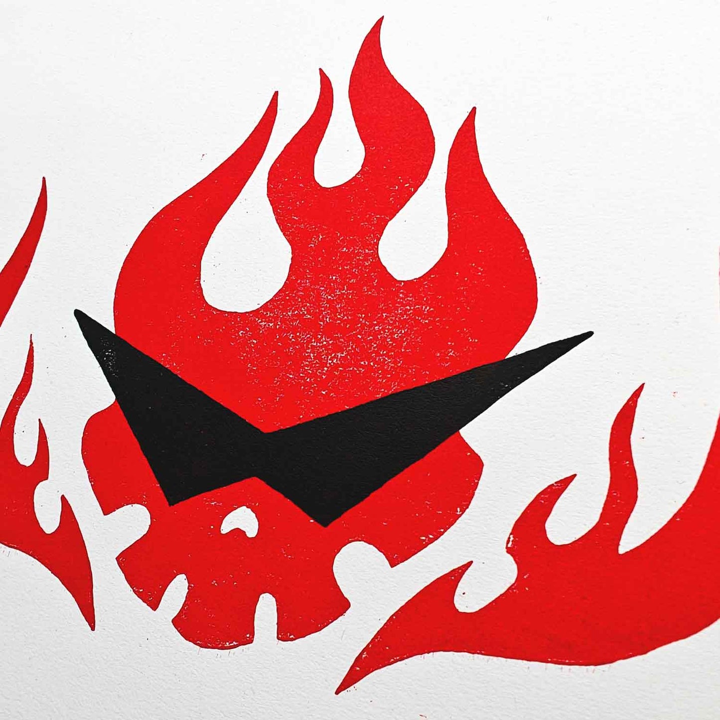 Gurren Lagann Team Dai-Gurren Logo - woodcut print