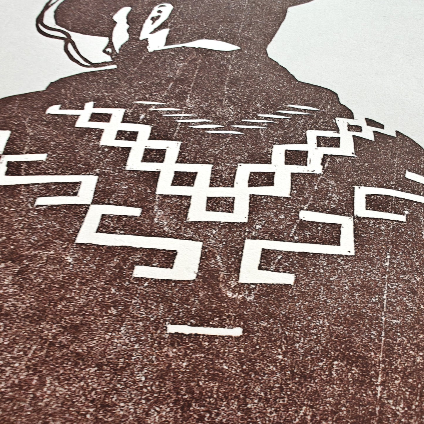 The Man with No Name - woodcut print