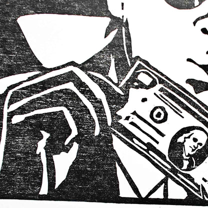A Better Tomorrow - woodcut print