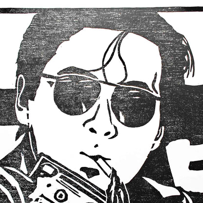 A Better Tomorrow - woodcut print