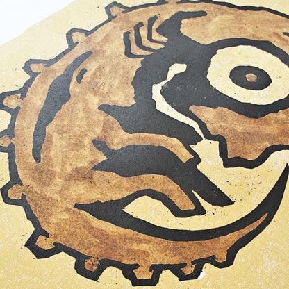 Adam - woodcut print