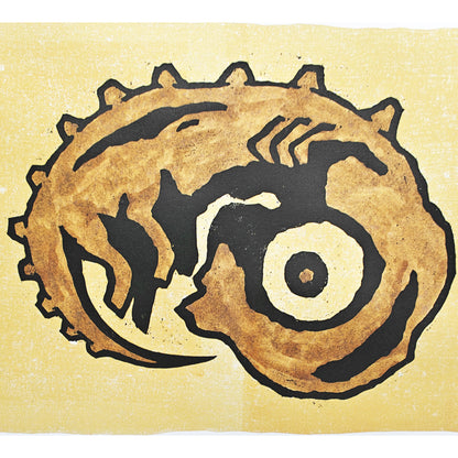 Adam - woodcut print