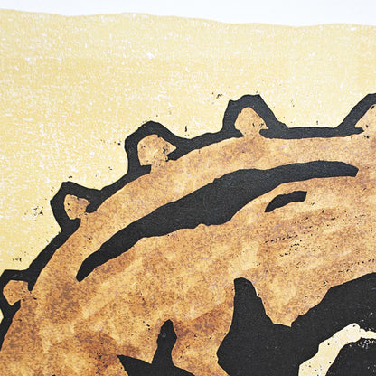 Adam - woodcut print