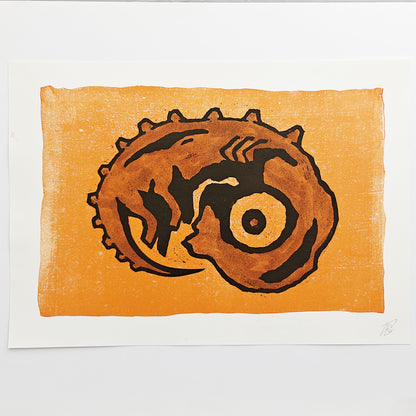 Adam - woodcut print