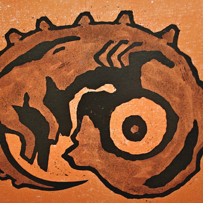 Adam - woodcut print