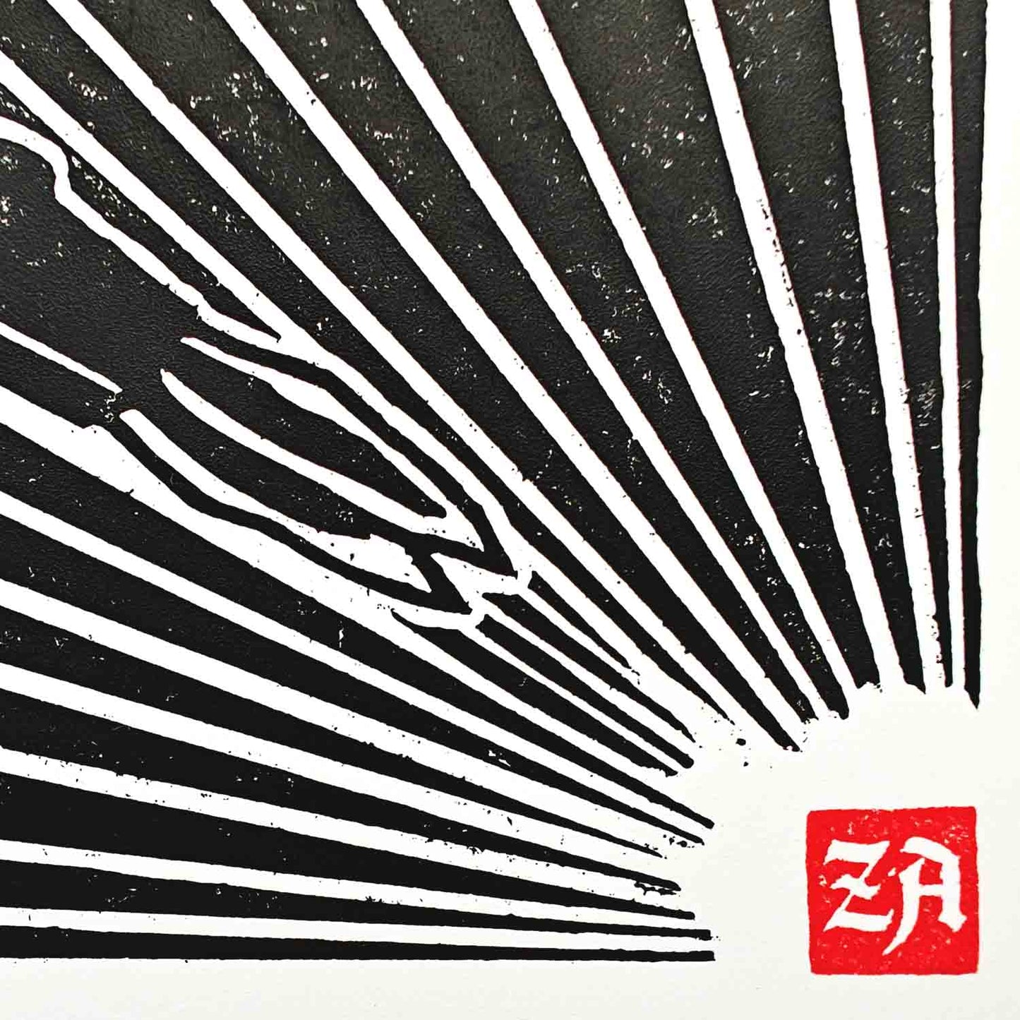 Astro Boy - woodcut print