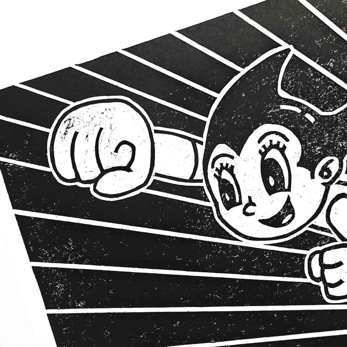 Astro Boy - woodcut print