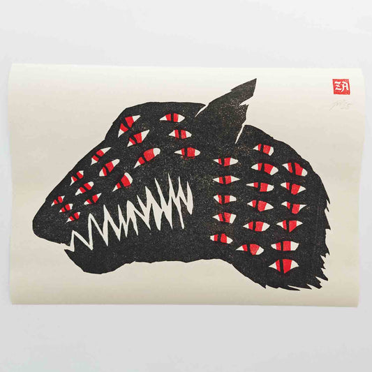 Baskerville - woodcut print
