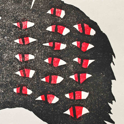Baskerville - woodcut print