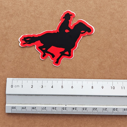 Cowboy on horseback - vinyl sticker