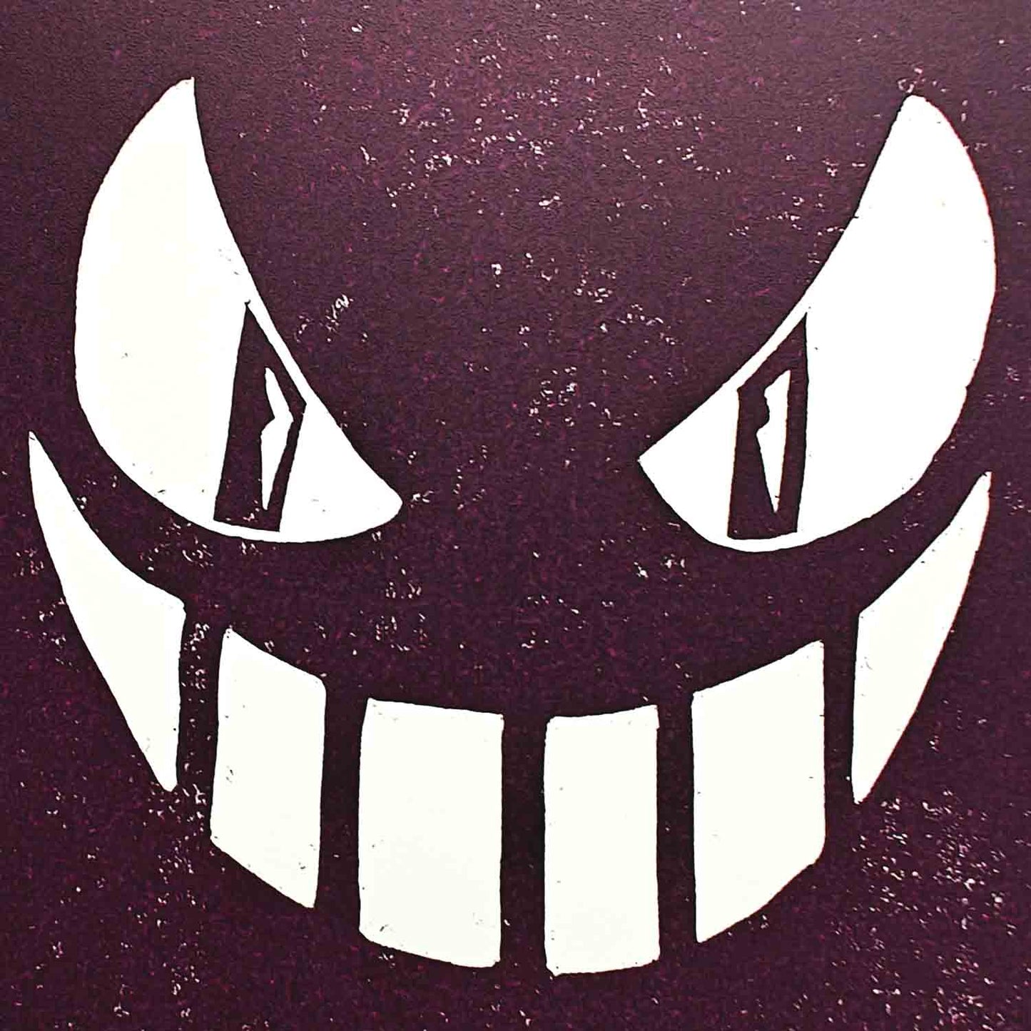 Gengar - woodcut print