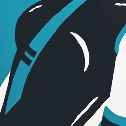 Hatsune Miku - woodcut print