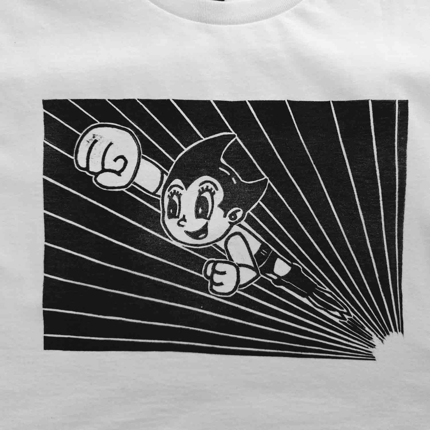 Astro Boy - woodcut printed t-shirt