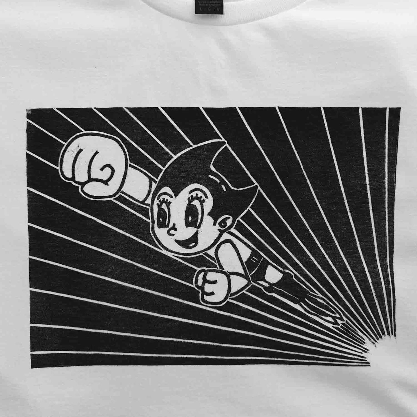 Astro Boy - woodcut printed t-shirt