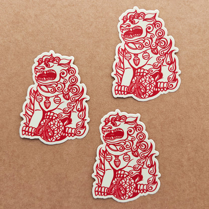 Chinese Guardian Lions - vinyl stickers