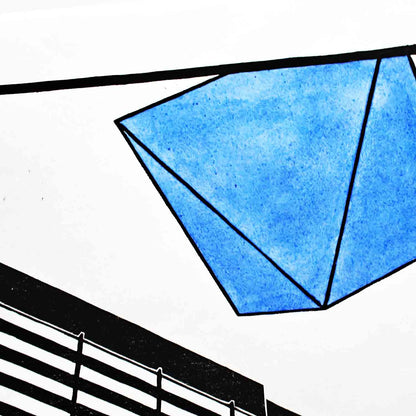 Ramiel - woodcut print