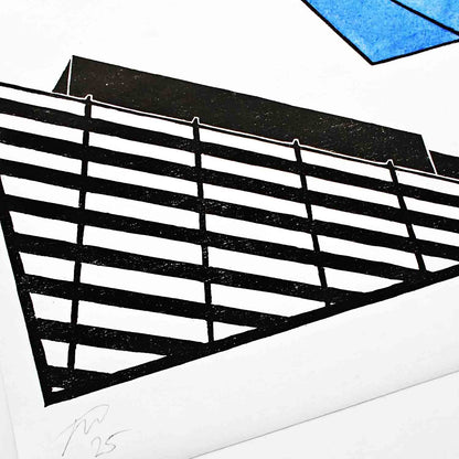 Ramiel - woodcut print