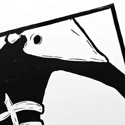 Sachiel - woodcut print