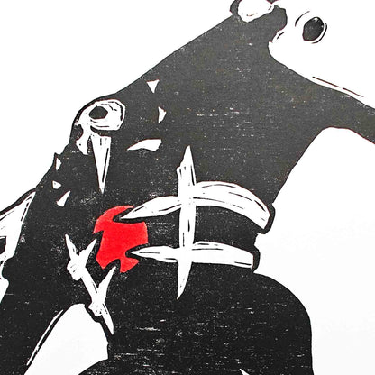 Sachiel - woodcut print