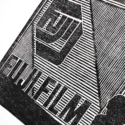 Taipei Story - woodcut print