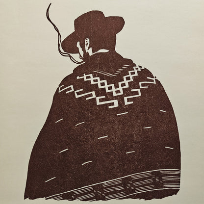 The Man with No Name - woodcut print