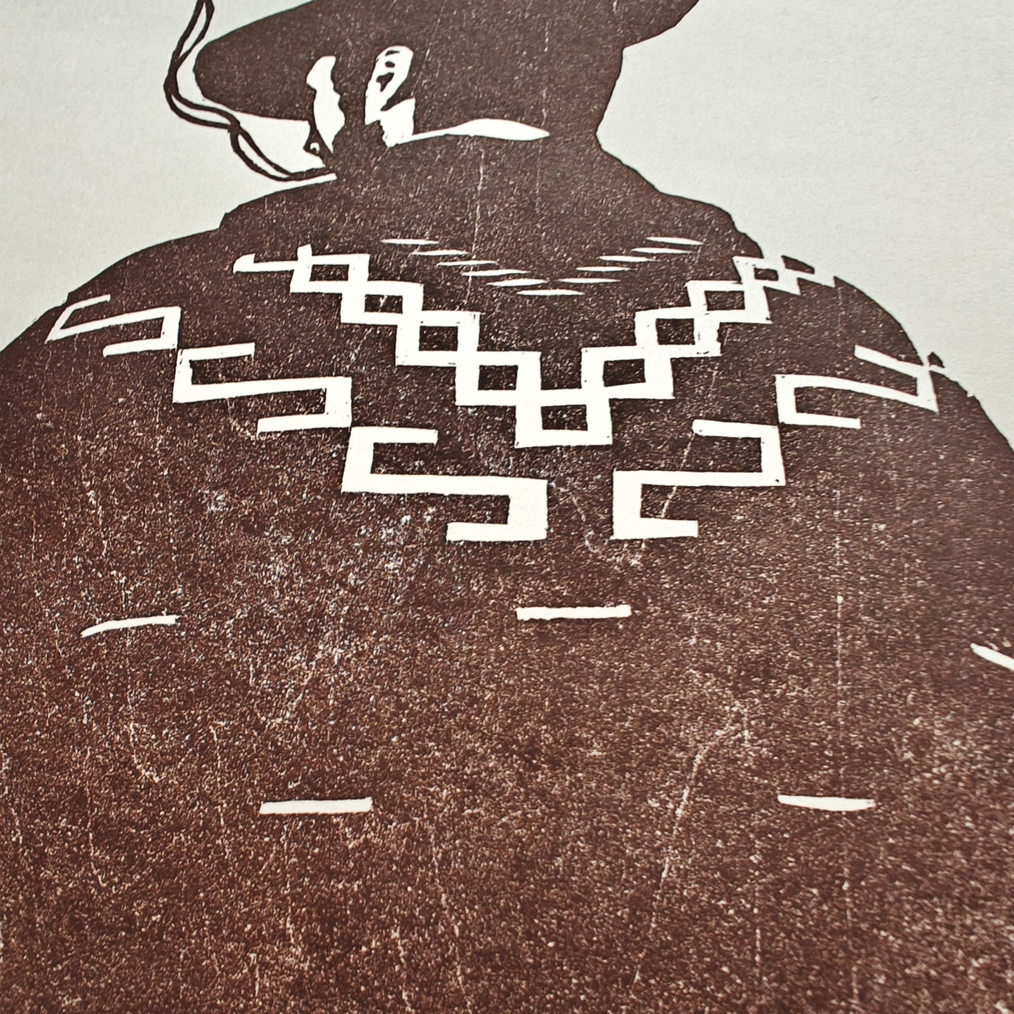 The Man with No Name - woodcut print