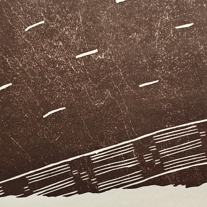 The Man with No Name - woodcut print