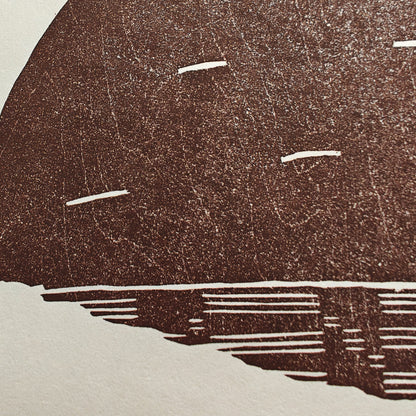 The Man with No Name - woodcut print