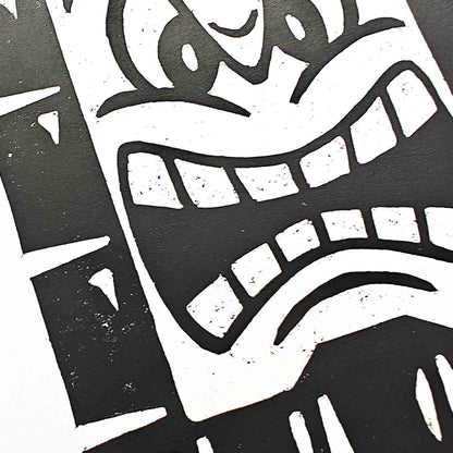 Thwomp - woodcut print