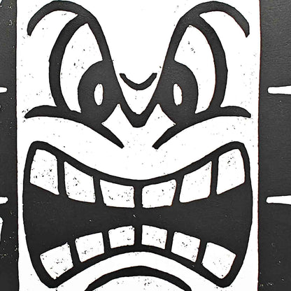 Thwomp - woodcut print