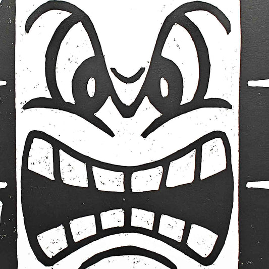 Thwomp - woodcut print