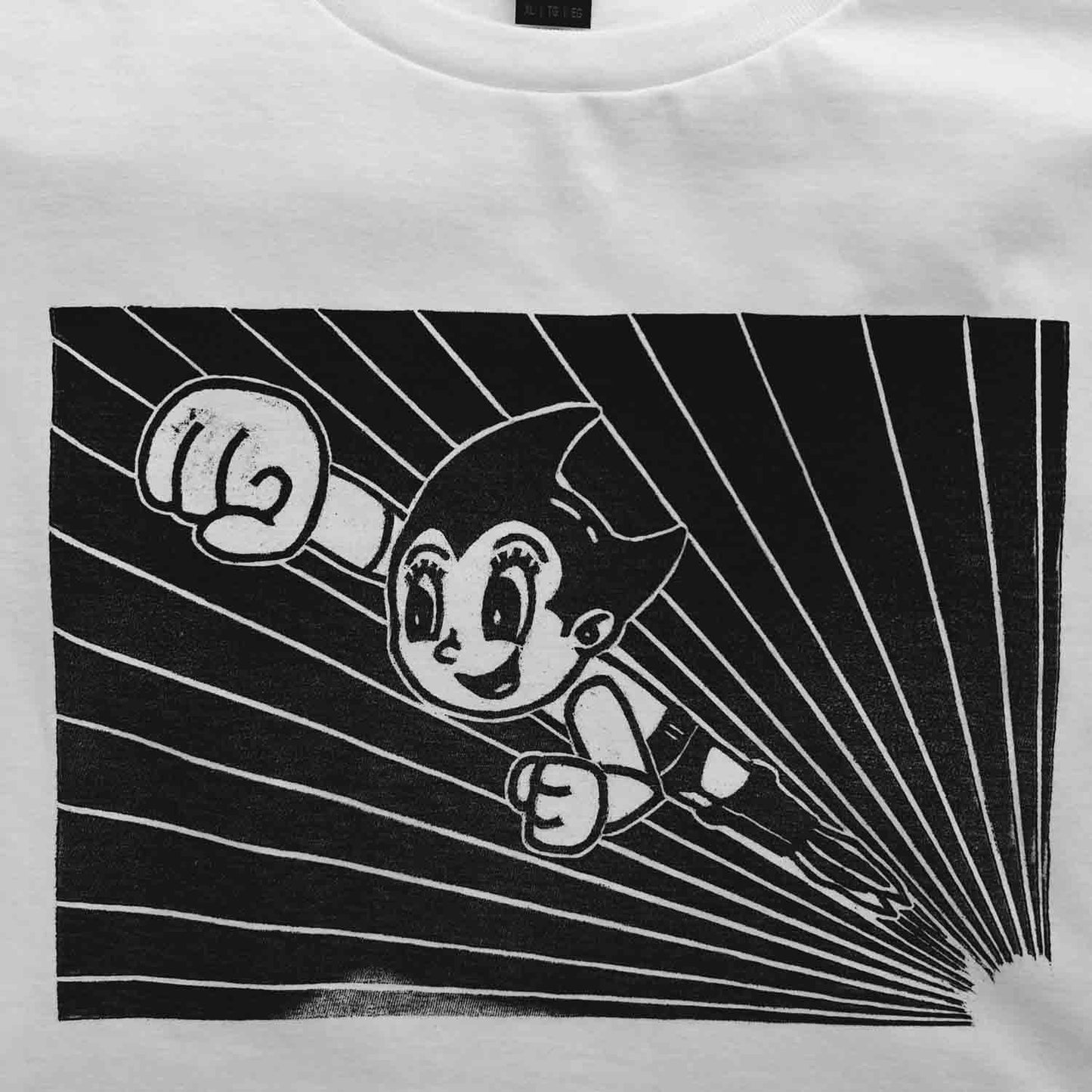 Astro Boy - woodcut printed t-shirt